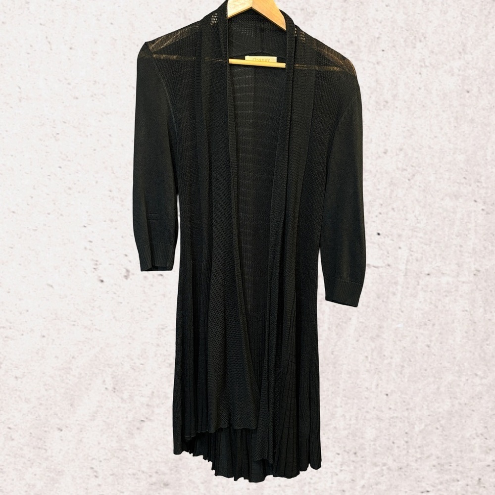 Orange Black Cardigan Sweater for Effortless Style